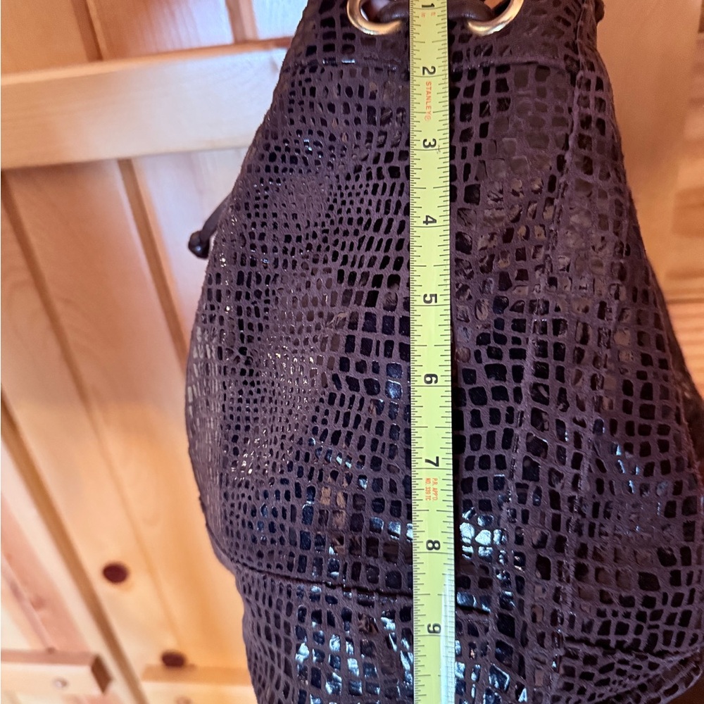 Carmen Paya Spanish  Brown Leather Bucket Bag - Picture 6 of 8